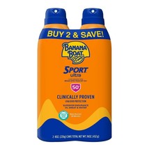 Banana Boat Ultra Sport Clear Sunscreen Spray - SPF 50 - 32 fl oz (4/8oz PACK) - £19.94 GBP