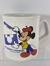 VTG 1984 Walt Disney Productions Disney Channel Mickey Mouse Coffee Mug ... - £6.03 GBP