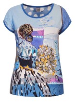 Simply Art Dolcezza: Princess Danae Capped Sleeve Abstract Art T-Shirt - £63.16 GBP