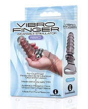 The 9&#39;s Vibrofinger Ribbed Finger Massager - Grey - £9.83 GBP