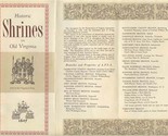 Historic Shrines in Old Virginia Brochure 1607 Seal of the Virginia Colo... - $17.82