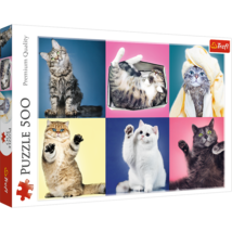 500 Piece Jigsaw Puzzle, Kittens, Silly Pets, Cat Collage, Adult Puzzles, Trefl - $46.14 CAD