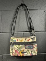Sakroots Coated Crossbody Bag Peace Dove Birds Black and Multicolor Hippie Love - £15.66 GBP