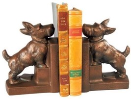 Bookends Bookend TRADITIONAL Lodge Faithful Scottie Dog Resin Hand-Painted - £182.82 GBP