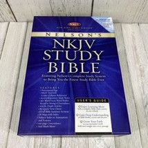 New Nelsons New King James Version Study Bible Black Bonded Leather 2885... - £37.98 GBP