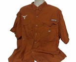 Columbia PFG Mens Button Up Shirt Texas Longhorns Short Sleeve White Sz ... - £32.33 GBP