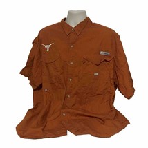 Columbia PFG Mens Button Up Shirt Texas Longhorns Short Sleeve White Sz ... - £32.08 GBP