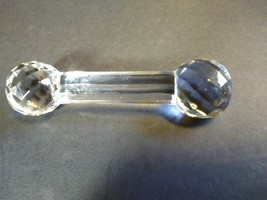 Vtg Crystal Cut Glass Prism Dumbbell Knife Rest / Paperweight 4.5&quot; Long 1.5&quot; H - £13.26 GBP
