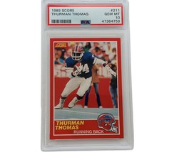 Thurman Thomas Rookie 1989 Score #211 PSA Gem Mint 10 Bills HOF vintage RC osu - £396.90 GBP