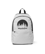Unisex Outdoor Travel Backpack Black Fabric Forest Pine Silhouettes Wand... - £41.89 GBP