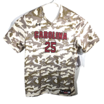 South Carolina Gamecocks Baseball Shirt #25 Mens XL Beige Camo Under Armour Top - £64.02 GBP