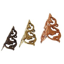 Set of Vintage Brass Floral Wulou Box Corner Protector - Corner Guard Fu... - $42.00+