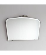 Frameless Wall Hanging Mirror, Art Deco, Geometric Finial, Bevelled, Dis... - £57.58 GBP