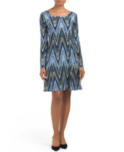 New Karen Kane Blue Printed A Line Career Dress Size M $109 - £39.66 GBP