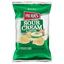 Herr's Sour Cream & Onion Ripples Potato Chips, 3-Pack 8.5 oz. Bags - $26.68