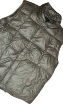 Lands End Men&#39;s Size 42-44 Regular Goose Down Puffer Vest Silver-Gray Insulated - £14.36 GBP