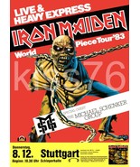 IRON MAIDEN MSG 1983 Stuttgart Germany Restored RP Concert Promo Poster - $68.38 CAD