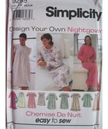 Simplicity Pattern 9289 Misses&#39; Nightgown XS-S-M UNCUT Original Packaging - £13.82 GBP