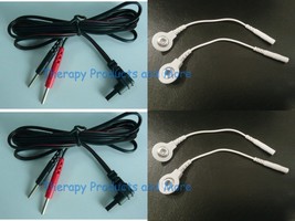 Replacement Electrode Lead Wires Intensity 10, Twin Stim -Use Snap or Pi... - £17.01 GBP