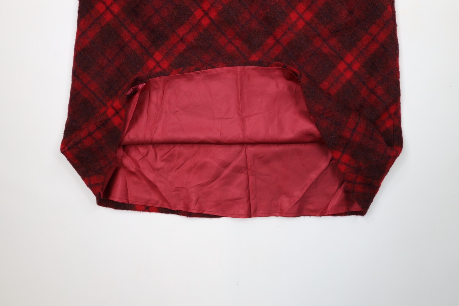 Deadstock Vintage 90s Eddie Bauer Womens 16 Alpaca Wool Mohair Blend Skirt Red Item image 11