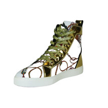 Mens High Top Shoes FIESSO by AURELIO GARCIA Chain Medusa Celebrity 2421 White image 4