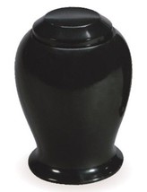 Small/Keepsake Marble 80 Cubic Inches Black Funeral Cremation Urn - £149.05 GBP