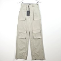 Pretty Little Thing - NEW - High Waisted Cargo Trousers - Stone - UK 10 - £14.80 GBP