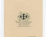 Hotel Inverurie &amp; Cottages Paget Bermuda Tariff Brochure 1935 American P... - £14.01 GBP
