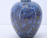 Alan Goldfarb Studio Art Glass Vermont Blue Bubble Vase - £140.76 GBP