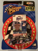 Winner&#39;s Circle 2003 Preview Rusty Wallace Action 1:64 Car and Fan Card - £8.12 GBP