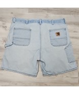 Vintage Carhartt Shorts Mens 42 Faded Denim Carpenter Union Made Grunge ... - $74.86