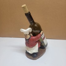 Rare Find French Chef Wine Bottle Holder 8” Tall - £31.25 GBP