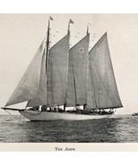 The Azara Yacht Sailboat King&#39;s Cup 1928 Race To Spain Nautical Print DWS2 - $19.99