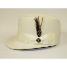 Men's LEGIONNAIRE Codet Cap Wool Felt Hat Telescope Crown LG101 Ivory image 3
