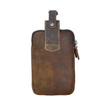 Vintage Men Fanny Pack 6/7 inch Phone Case Holder Retro Male Waist Belt Hook Bag - £16.34 GBP+