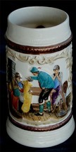 Nice Vintage Ceramic Hand Painted Stein, VERY GOOD CONDITION - £7.93 GBP