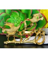 Chaim Gross Israel Brooch Pendant Judaica Doves Olive Branch Shalom Peace - $52.41 CAD