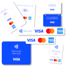 Contactless Card Payments Stickers Visa Tap to Pay Window &amp; Terminal Decal Signs - £1.68 GBP+