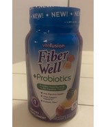 Vitafusion Fiber Well + Probiotics Digestive Health 60 Natural Fruit Gum... - £13.87 GBP