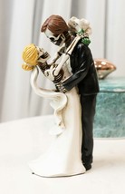 Love Never Dies Day Of The Dead Wedding Dance Skeletons Groom And Bride Figurine - £20.72 GBP
