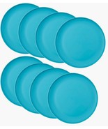 Mainstays Plastic Dinner Plates, 10.5” Round, Set Of 8, Peacock Plume, B... - $563.03 MXN