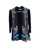 Chico&#39;s Travelers Cardigan Women&#39;s Size XS (Chicos 0) Black Paisley Open... - €9,33 EUR