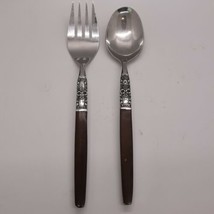 Vtg Northland Oneida Napa Valley Serving Fork &amp; Spoon Japan Stainless Flatware - £16.80 GBP