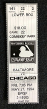 Frank Thomas HR #122 Ticket Stub Orioles vs. White Sox May 27, 1994 Home Run - £7.76 GBP