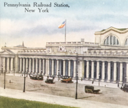 1912 Pennsylvania Railroad Station Penn Station Postcard New York NY - $9.49