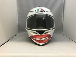 Red Lips Motorcycle ATV Helmet Face Grin Smile Sticker Mouth Decal NEW - £13.39 GBP