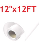 12&quot;x12&#39; White HTV Iron On Heat Transfer Vinyl Roll for T Shirt Cricut Si... - £10.66 GBP