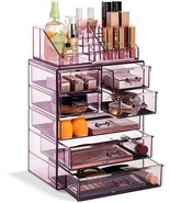 Sorbus Acrylic Cosmetic Makeup and Jewelry Storage Case Display - Purple - $65.99