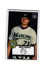 2007 Topps 52 Chrome Florida Marlins Baseball Card #40 Brett Carroll 0040/1952 - £0.77 GBP