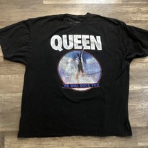 Queen We Will Rock You Band Throwback Music Black T-Shirt Tee XXL  2XL R... - $12.00